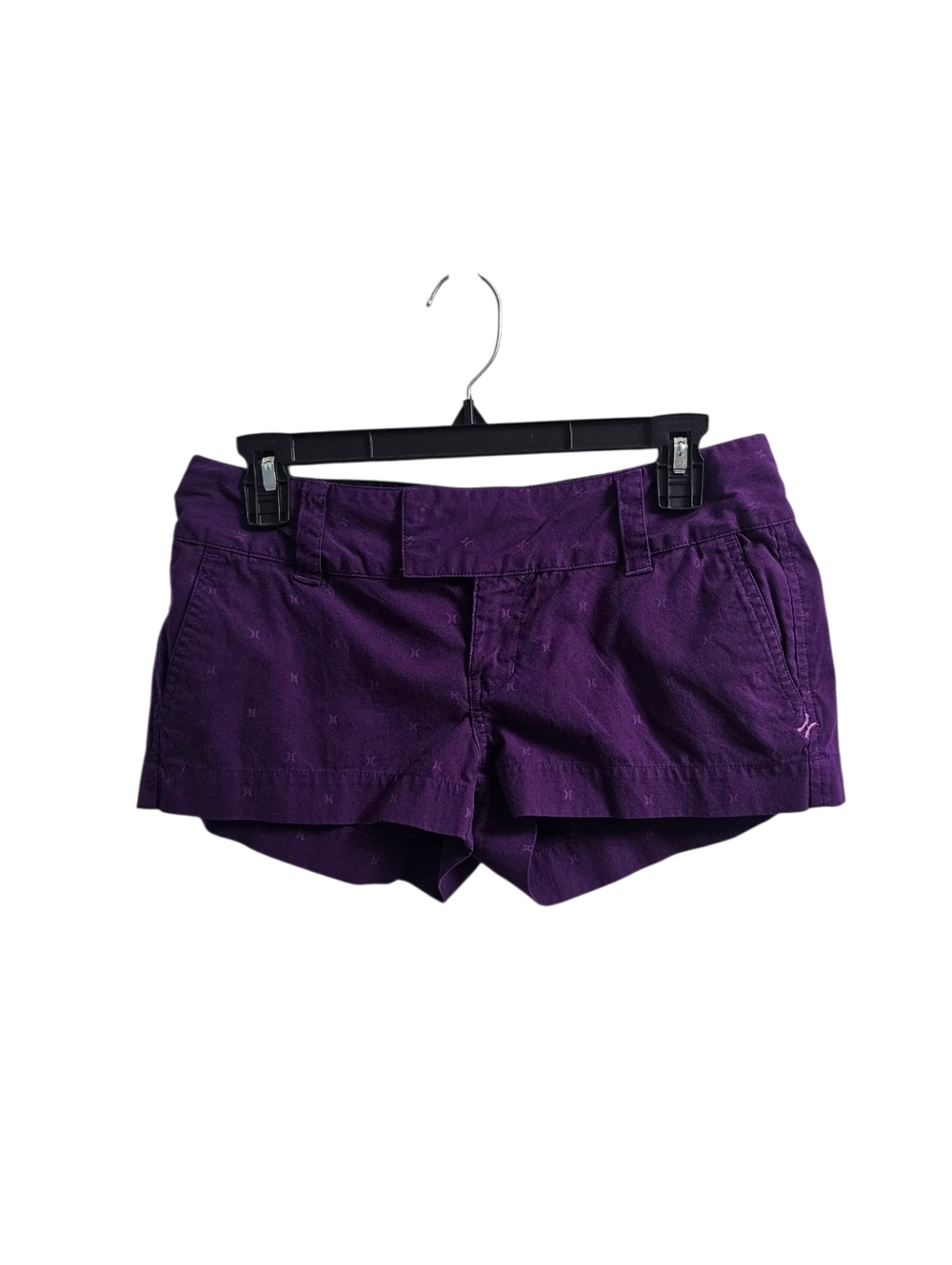 Hurley Vintage Y2k Purple Micro Shorts Size 5 Low Rise